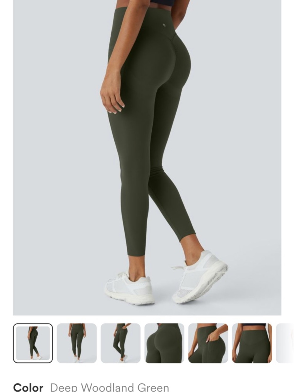 Halara Ultrasculpt butt lifting High-Waisted Leggings in Deep Woodland Green